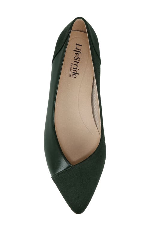 Shop Lifestride Promise Pointed Toe Flat In Green