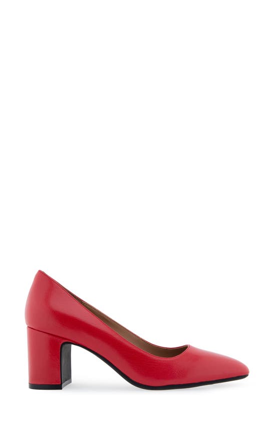 Shop Aerosoles Minetta Almond Toe Pump In Racing Red Leather