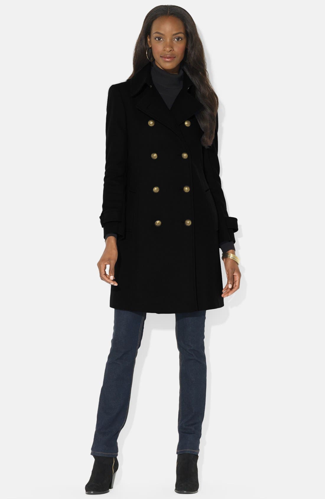 ralph lauren double breasted wool coat