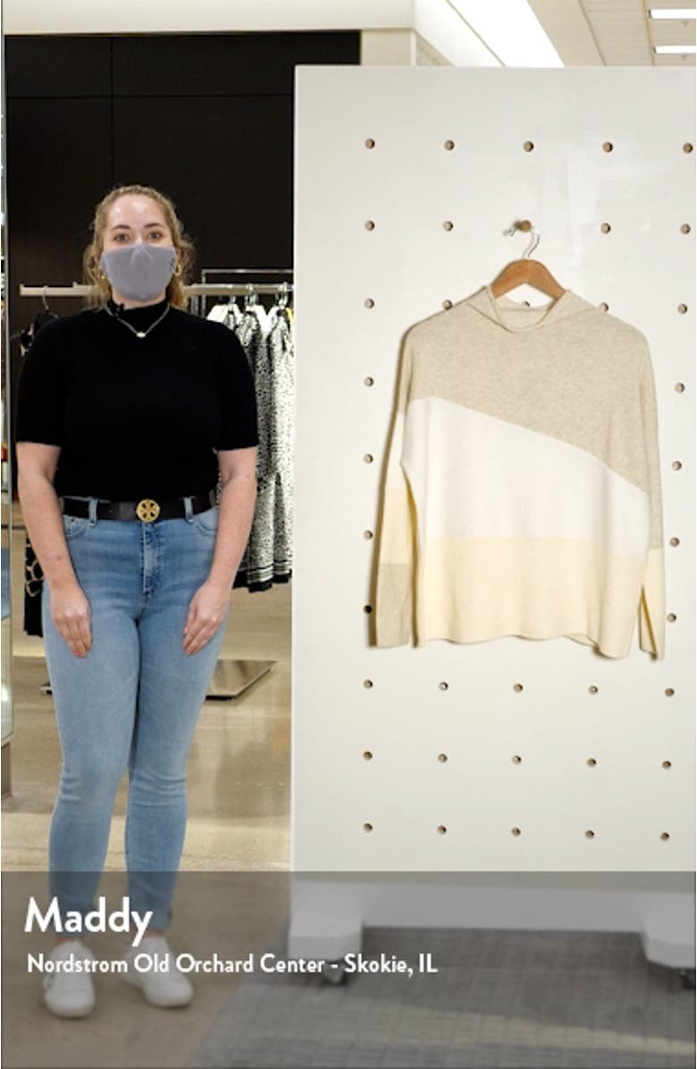 Sophia Funnel Neck Colorblock Sweater, sales video thumbnail