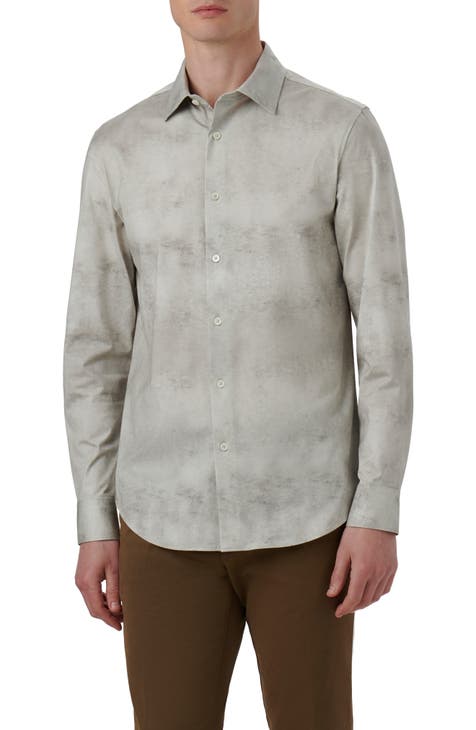 James OoohCotton® Airbrush Print Button-Up Shirt