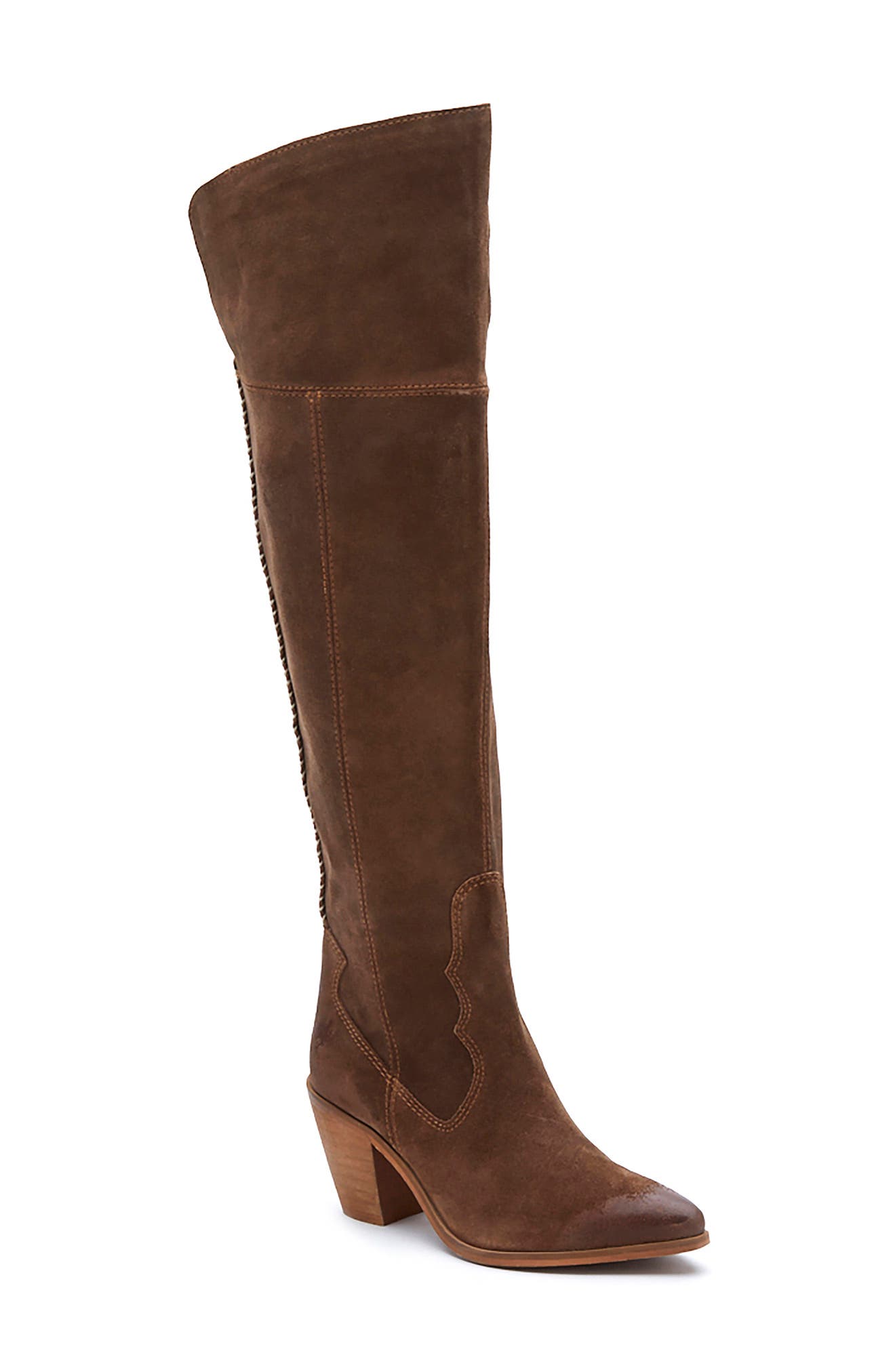 brown knee boots