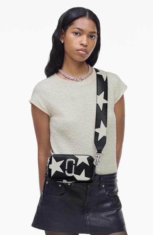 Shop Marc Jacobs The Snapshot Crossbody Bag In Black/white