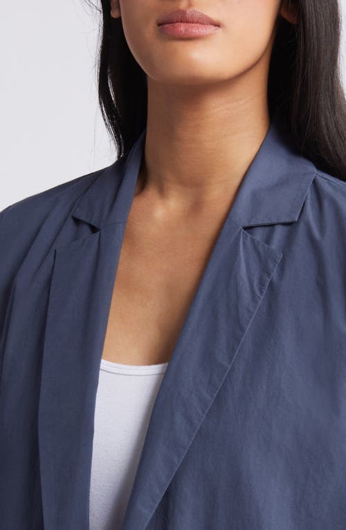 Shop Eileen Fisher Organic Cotton Longline Blazer In Ocean