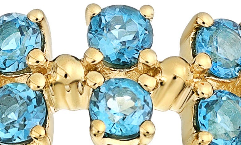 Shop Bony Levy 14k Gold Semiprecious Stone Stackable Ring In 14k Yg London Blue Topaz