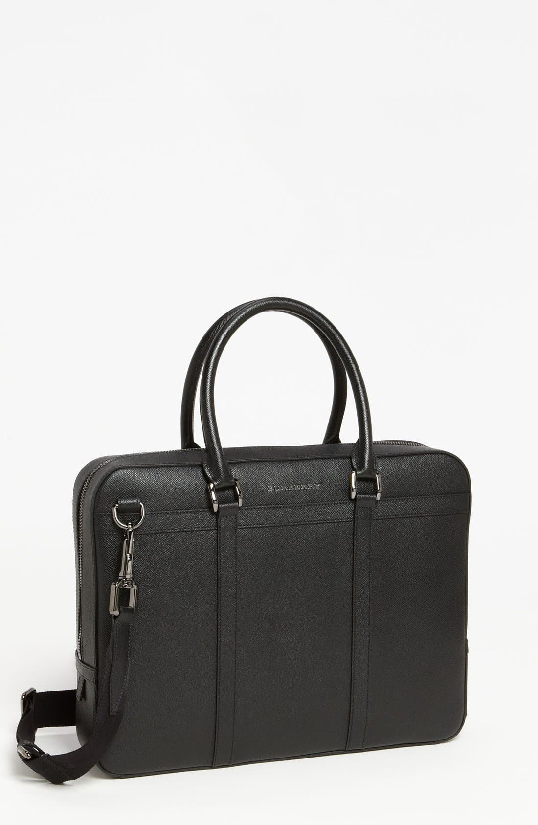 burberry leather briefcase
