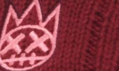Cult Of Individuality Embroidered Logo Cotton Knit Beanie In Cabernet