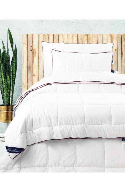 Shop Brooks Brothers Turkish Cotton Sateen Comforter In White