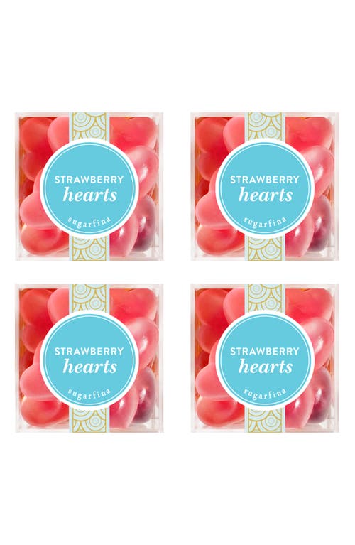 sugarfina Strawberry Hearts Set of 4 Candy Cubes in Blue at Nordstrom