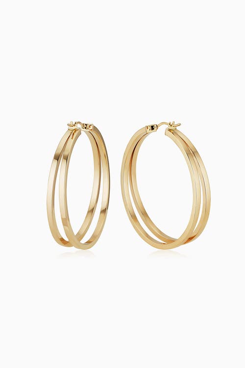 Shop Oradina 14k Yellow Gold Hudson Hoops