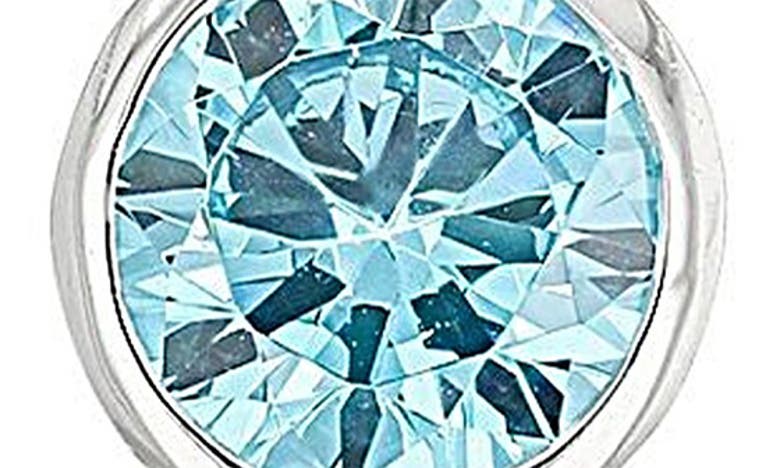 Judith Ripka Blue Cz Hoop Earrings In Blue