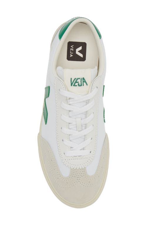 Shop Veja Volley Canvas Sneaker In White/emeraude