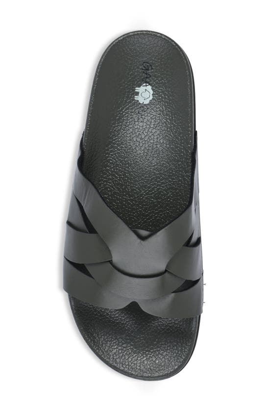Gaahuu Crisscross Strap Slide Sandal In Olive