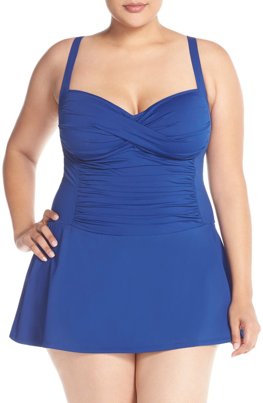 La Blanca 'Island Goddess' Skirted OnePiece Swimsuit (Plus Size