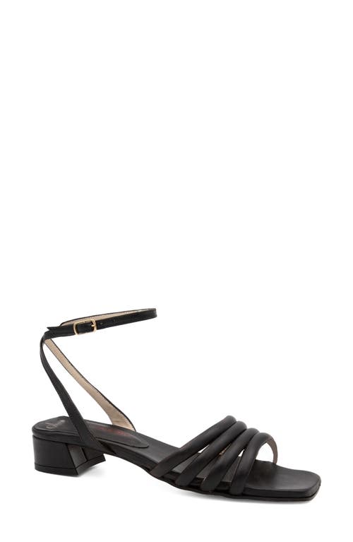 Amalfi by Rangoni Bardana Ankle Strap Sandal in Black Parmasoft