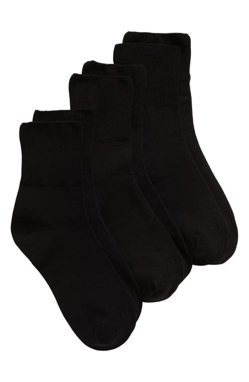 Shop Hue 3-pack Bobby Socks In Black