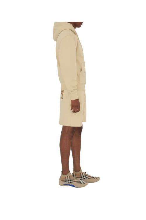 Burberry Relaxed-fit Cotton Shorts With Drawstring Waistband In Nutmeg