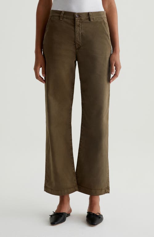 Shop Ag Caden Wide Leg Twill Pants In Sulfur Oak Brown