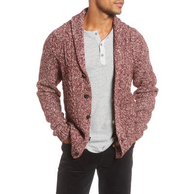 1901 Shawl Collar Cardigan, Burgundy