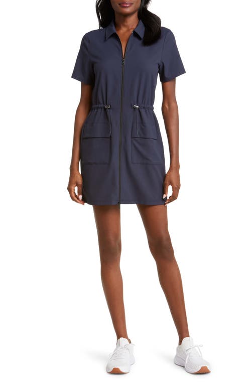 City Chic Mini Shirtdress in Nocturnal Navy
