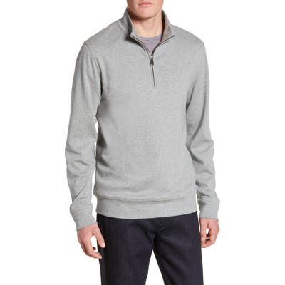 Nordstrom Shop Solid Quarter Zip Pullover, Grey