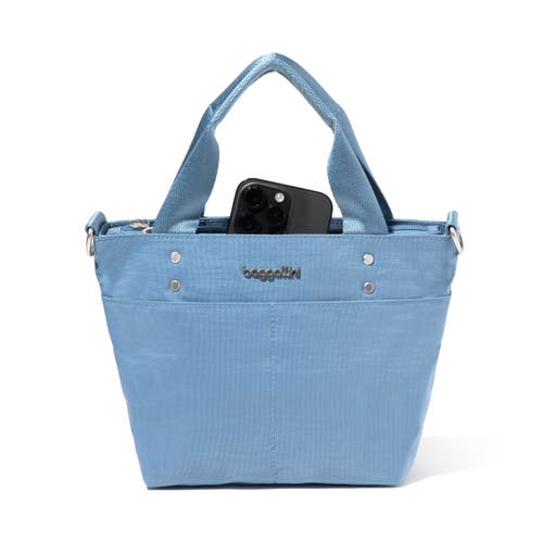 Shop Baggallini Mini Carryall Crossbody Tote Bag In Cornflower