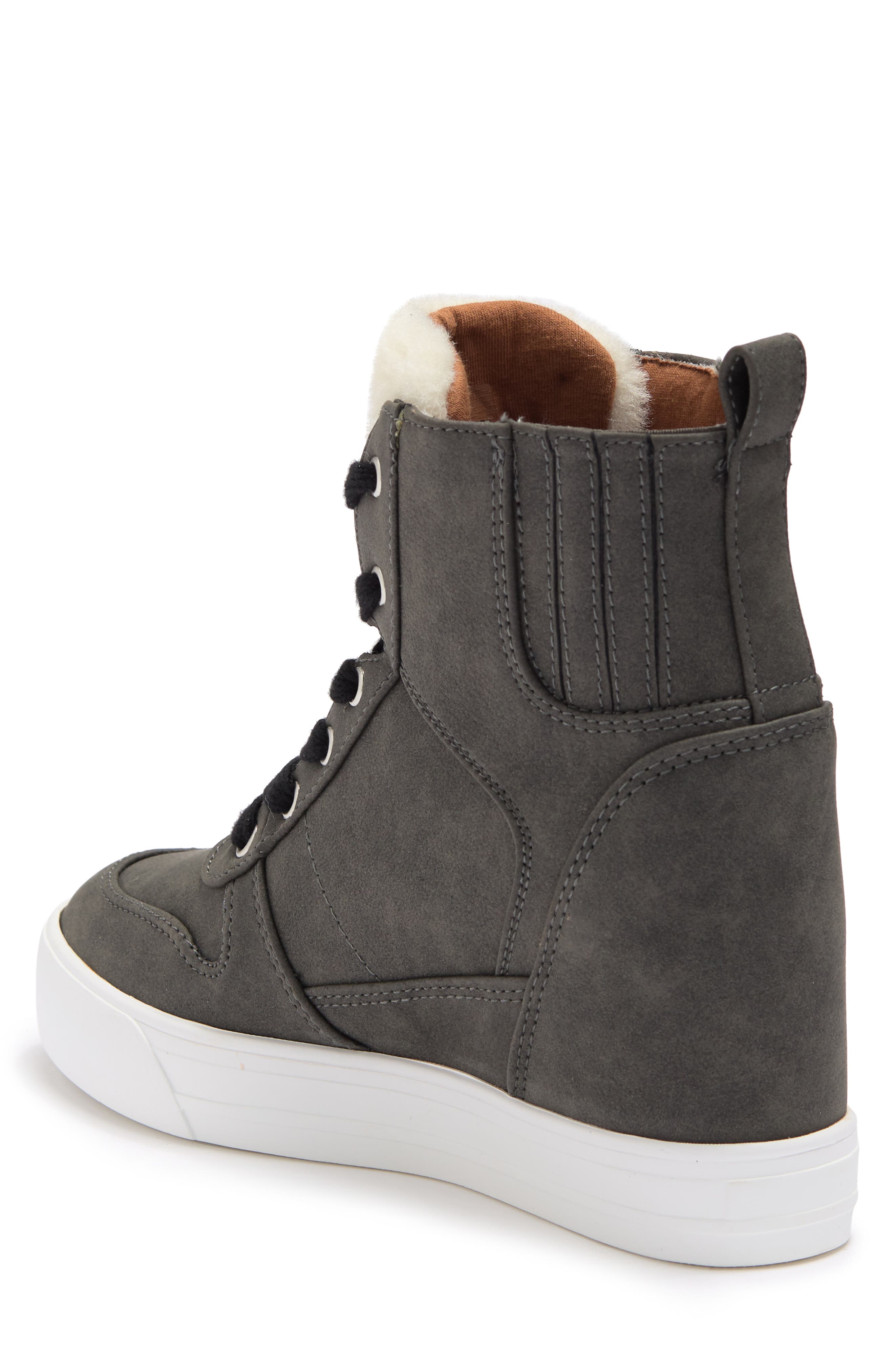 shearling wedge sneaker