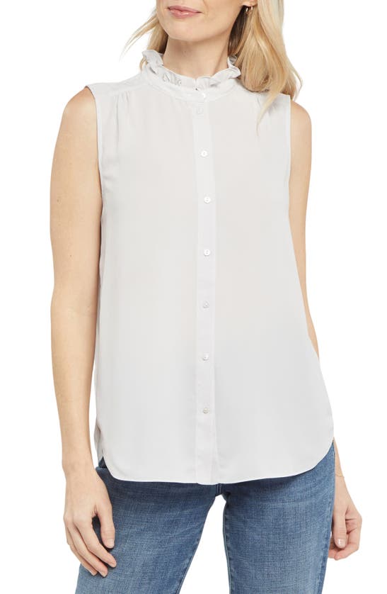 Nydj Print Ruffle Neck Sleeveless Top In Roadtrip