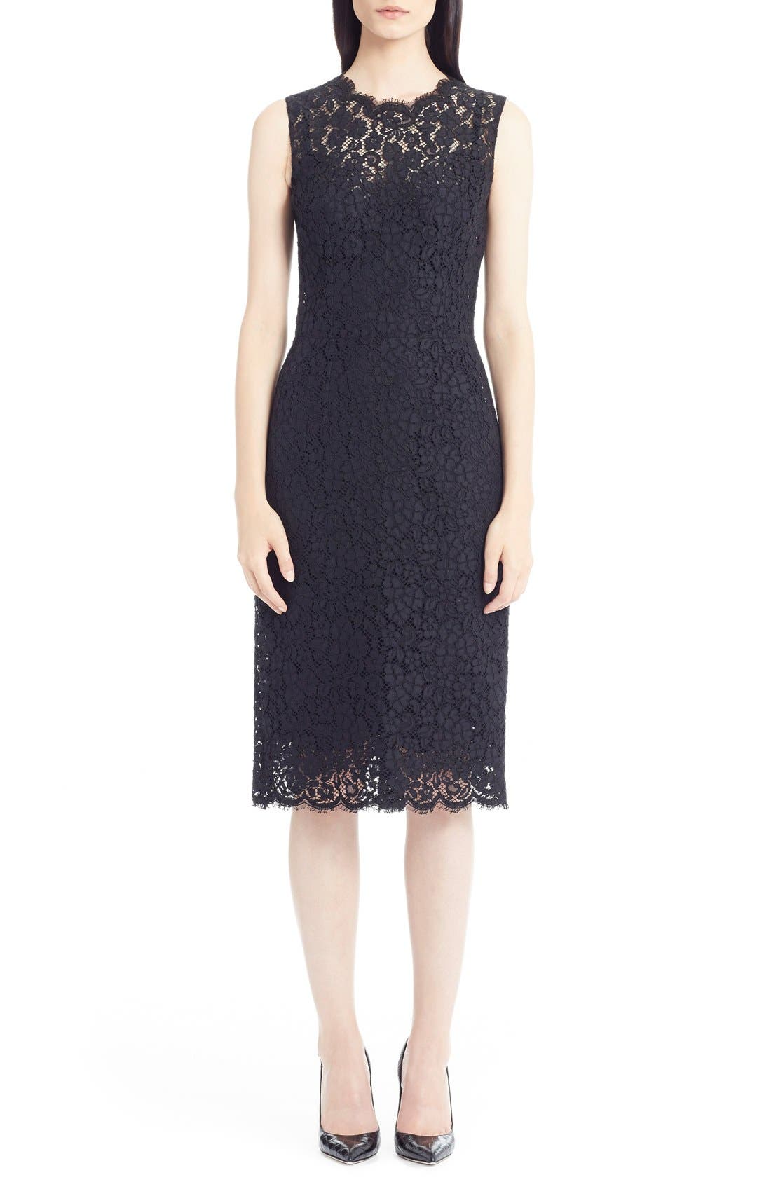 Dolce&Gabbana Lace Sheath Dress Nordstrom