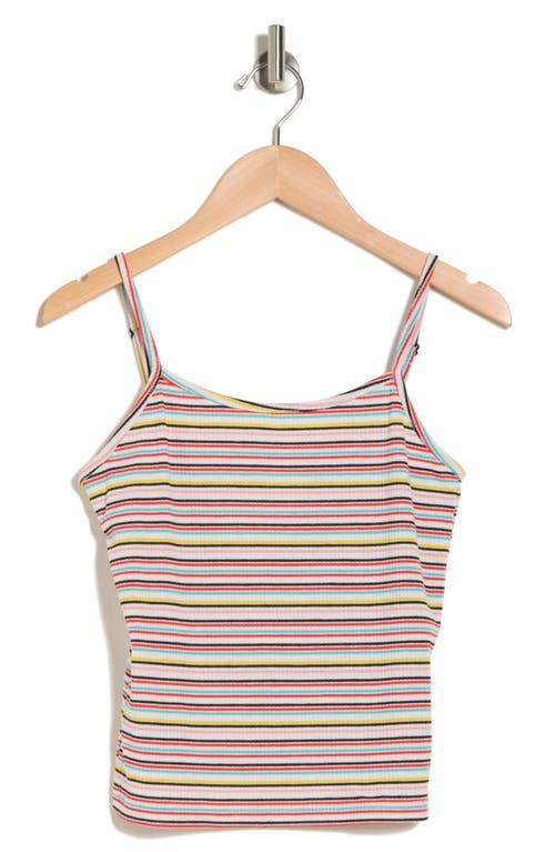 Shop Cotton Emporium Striped Camisole In Aqua Multi