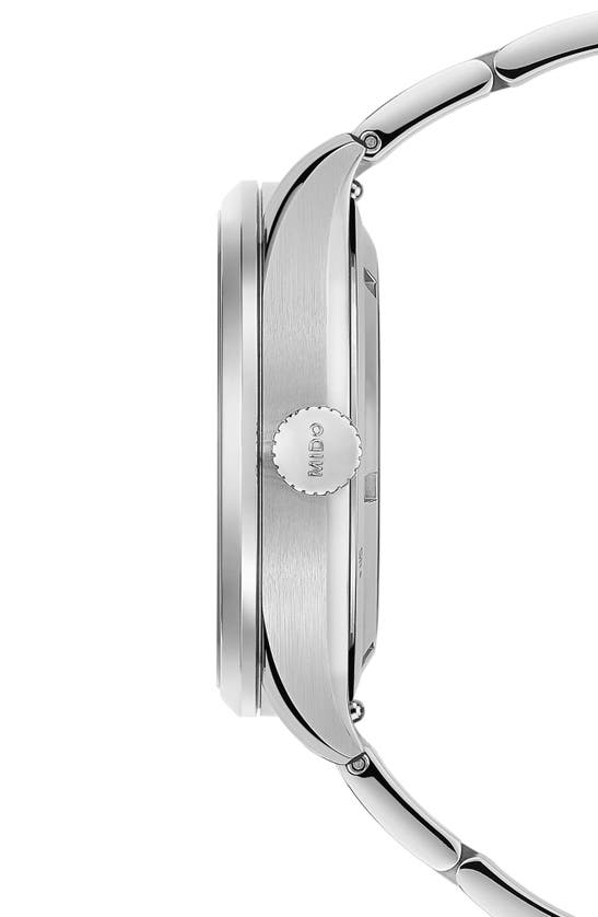 Mido Men's Swiss Automatic Multifort Chronometer Stainless Steel Bracelet Watch 42mm In Green Gradient