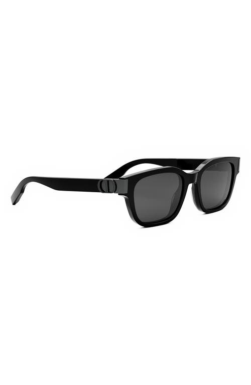 Shop Dior Cd Icon S1i 54mm Geometric Sunglasses In Shiny Black/smoke