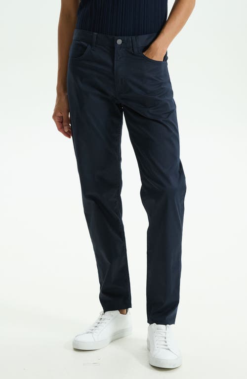 Shop Theory Zaine Slim Straight Stretch Five Pocket Pants In Baltic - Xhx