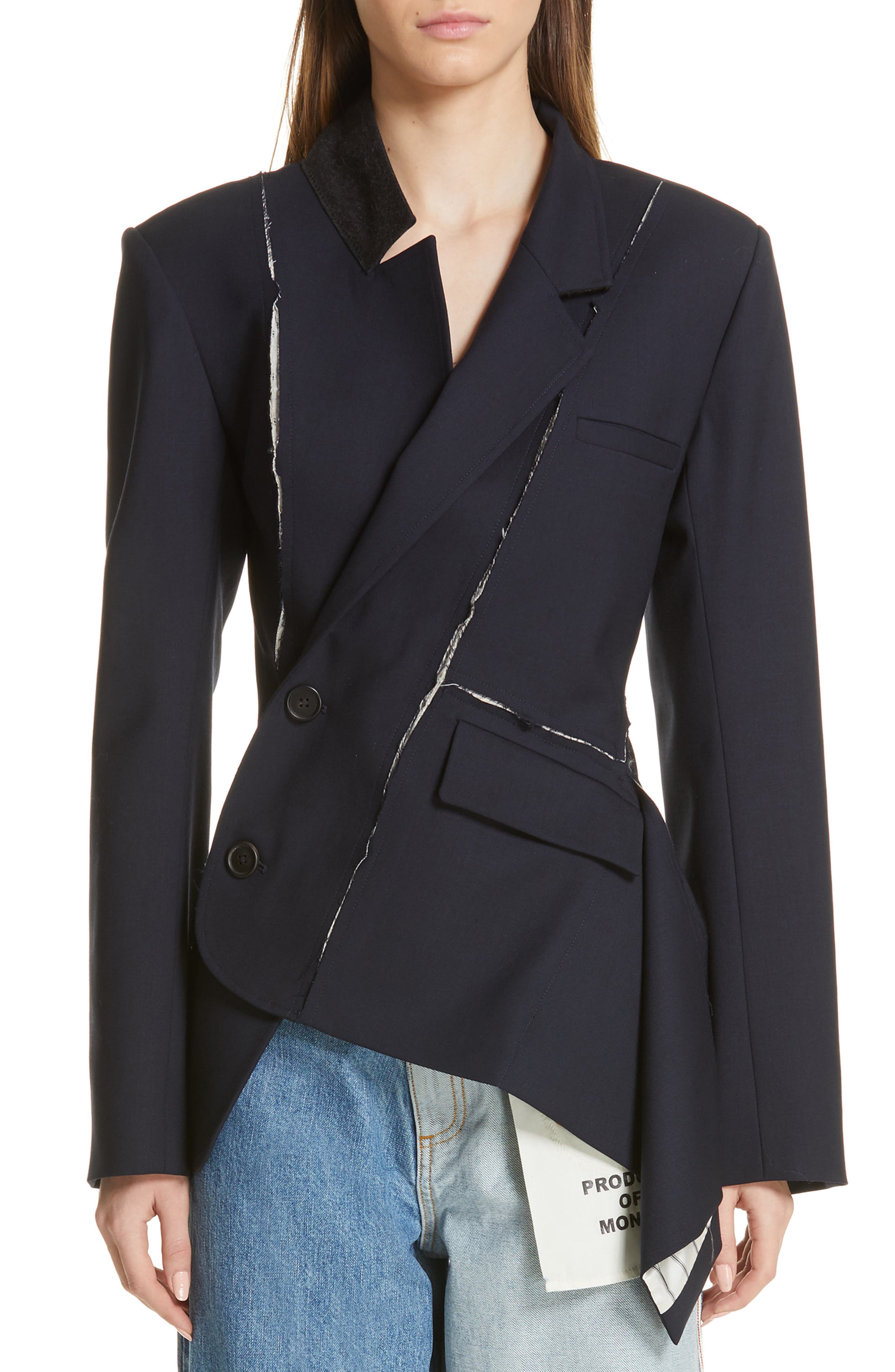 Monse Deconstructed Stretch Wool Blazer Nordstrom
