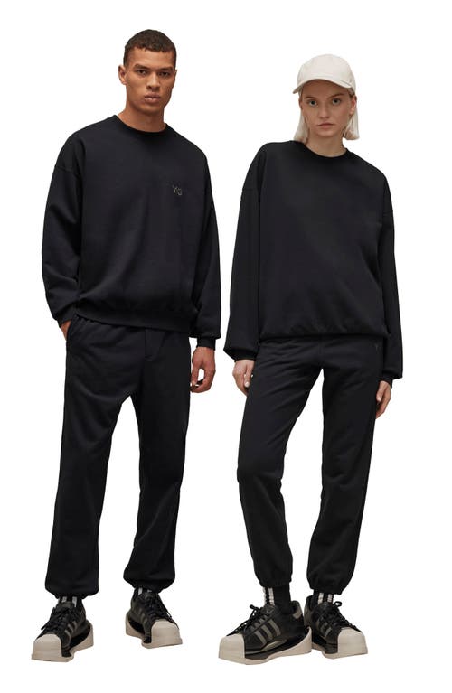 Shop Y-3 Brushed Terry Track Pants In Black