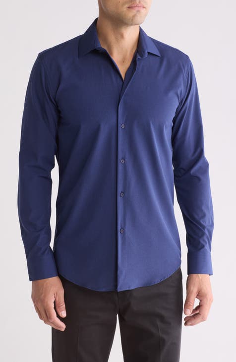 Chambray 4-Way Stretch Dress Shirt