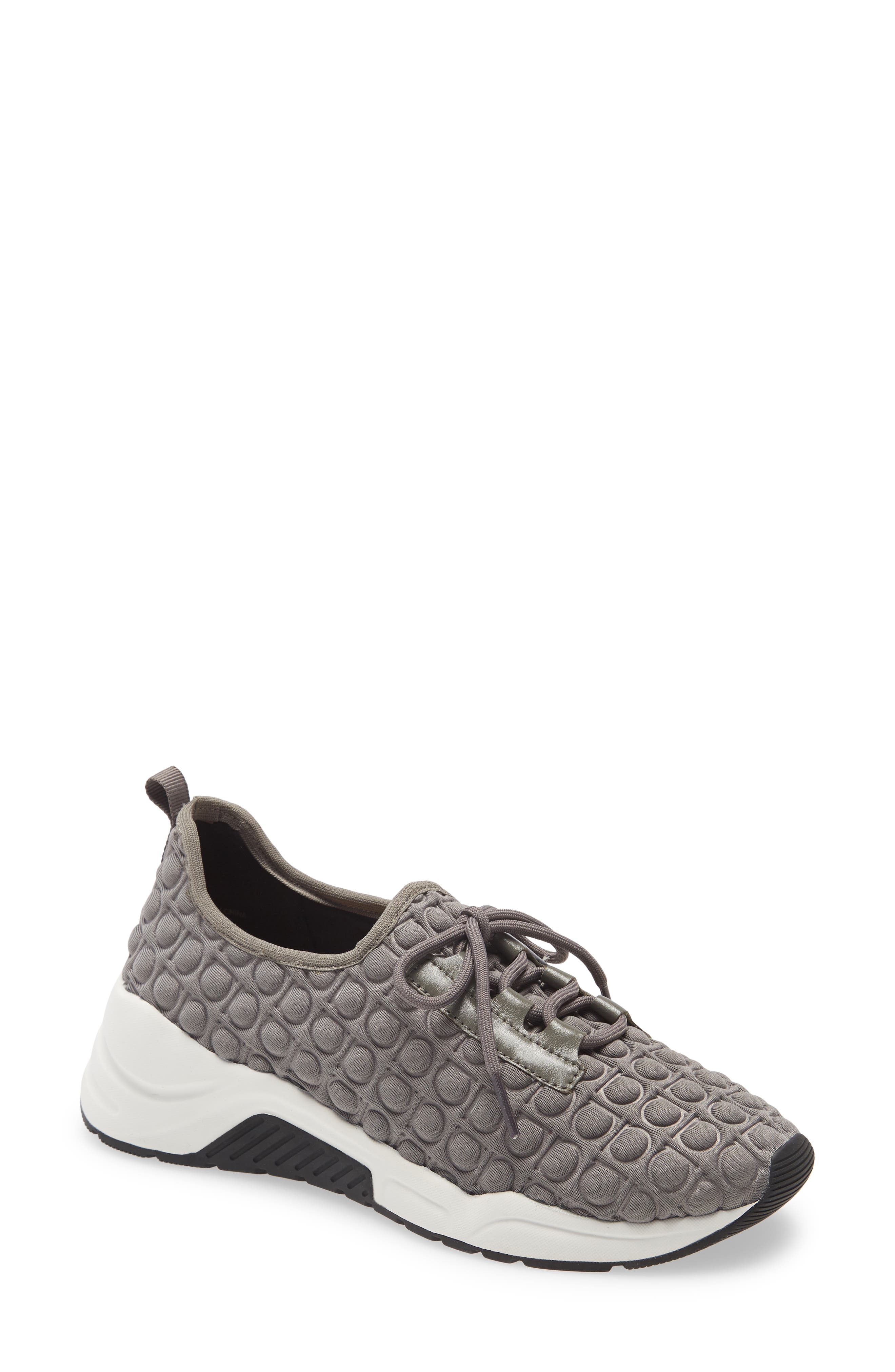 Shop Linea Paolo Rodger Sneaker In Grey Padded Fabric