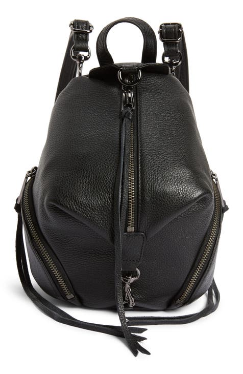 Mini Julian Pebbled Leather Convertible Backpack