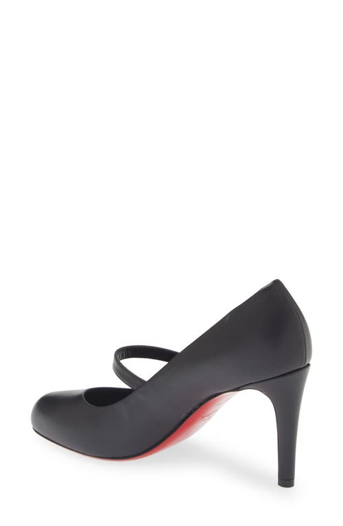 Shop Christian Louboutin Pumppie Round Toe Mary Jane Pump In Black/lin Black