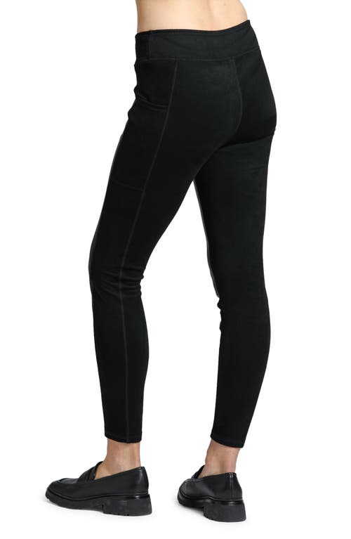 Shop Apny Faux Leather Leggings In Black