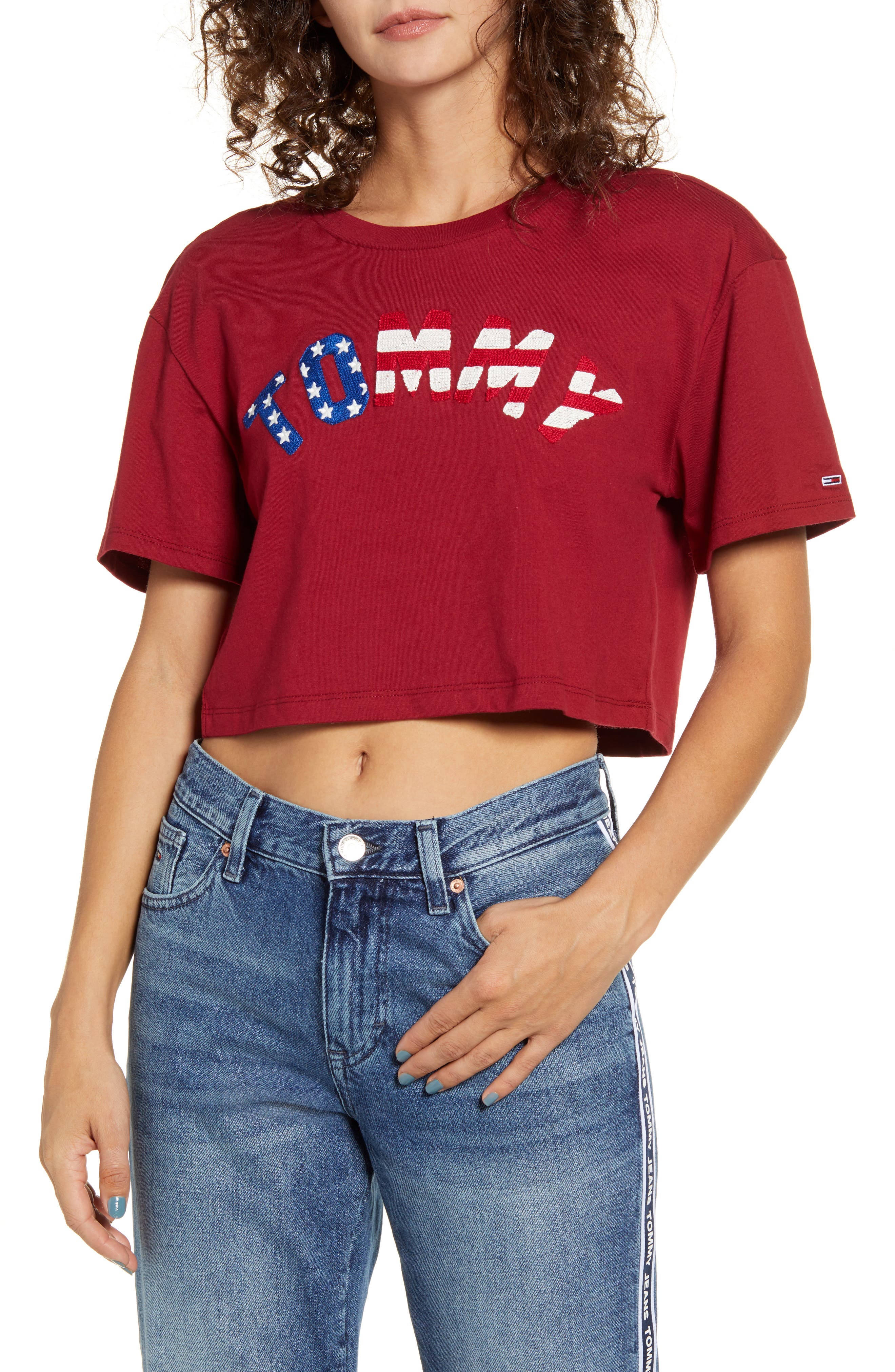 tommy hilfiger crop top sweatshirt