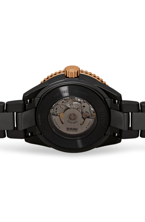 Rado Captain Cook High Tech Ceramic Automatic Bracelet Watch, 43mm In Rose Gold/black