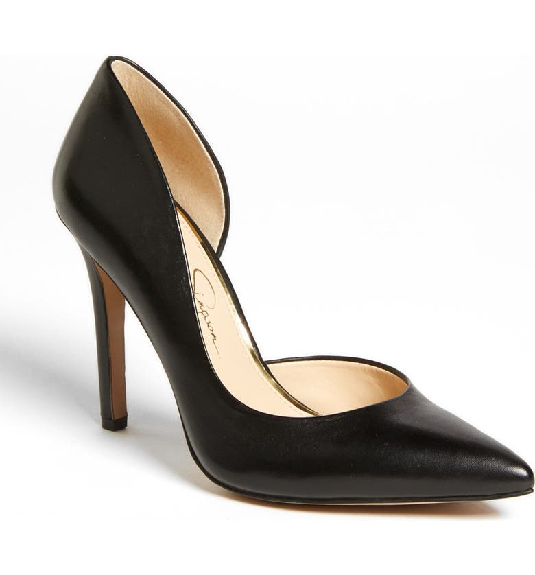JESSICA SIMPSON 'Claudette' Half d'Orsay Pump, Main, color, 001