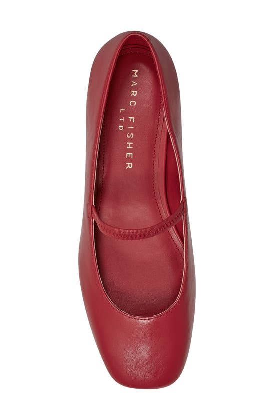 Marc Fisher Ltd Urella Mary Jane Flat In Medium Red