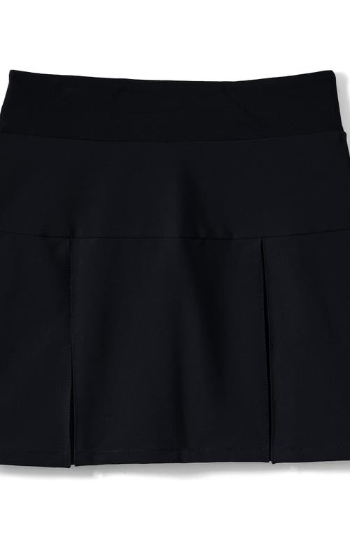 Shop Lands' End School Uniform Girls Performance Pleated Skort Above The Knee In Black