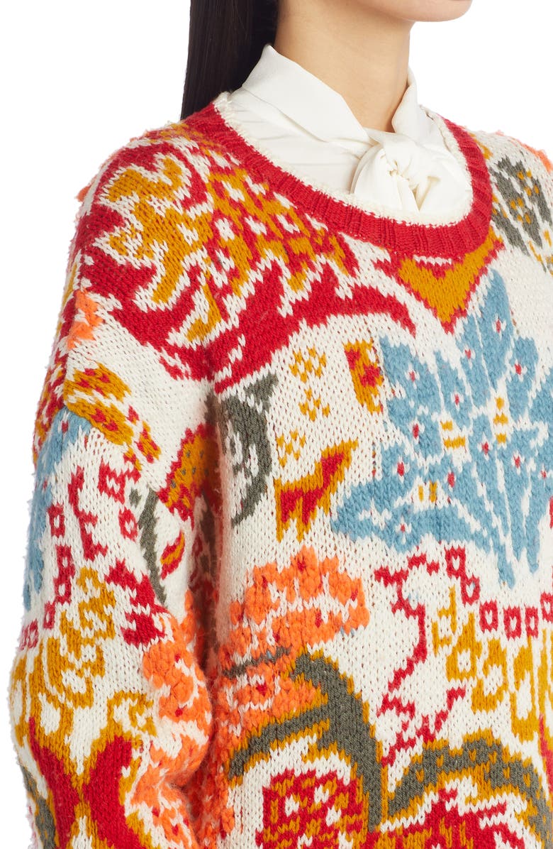 Etro Oversize Jacquard Wool Blend Sweater | Nordstrom