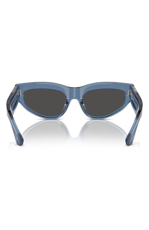 Shop Burberry 55mm Cat Eye Sunglasses In Blue