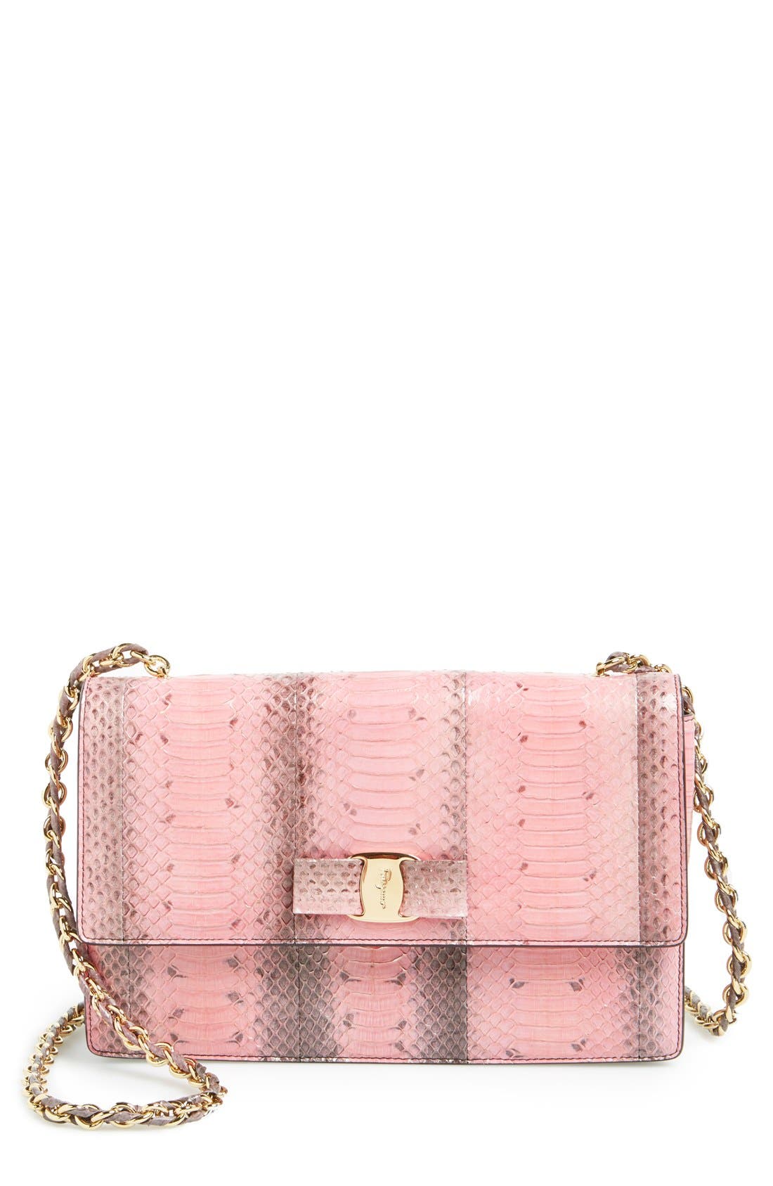 Salvatore Ferragamo 'Ginny' Genuine Snakeskin Shoulder Bag Nordstrom