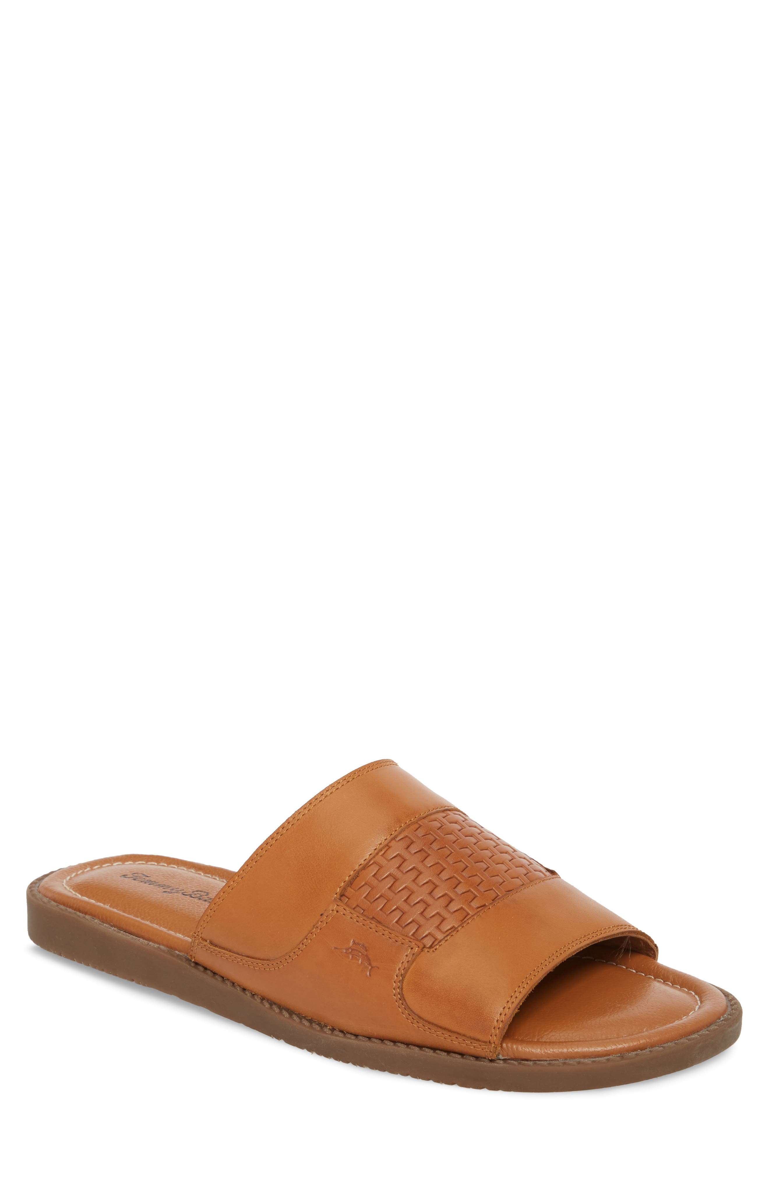 UPC 882976916987 product image for Men's Tommy Bahama Gennadi Palms Slide Sandal, Size 7 M - Brown | upcitemdb.com