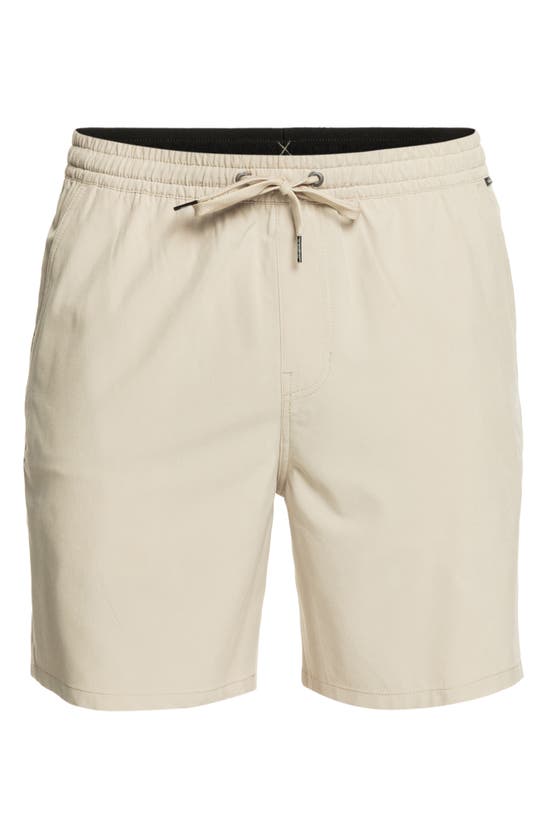 Shop Quiksilver Taxer Amphibian 18 Water Repellent Recycled Polyester Board Shorts In Plaza Taupe